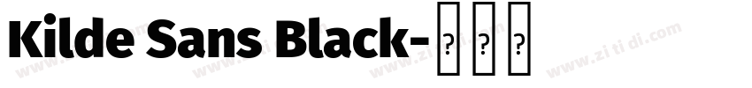 Kilde Sans Black字体转换